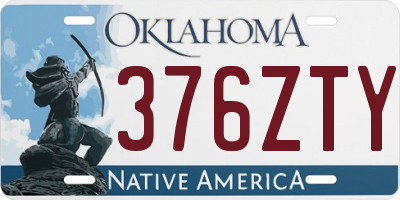 OK license plate 376ZTY
