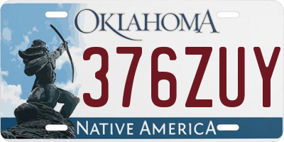 OK license plate 376ZUY