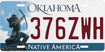 OK license plate 376ZWH