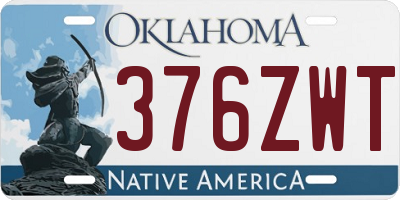 OK license plate 376ZWT