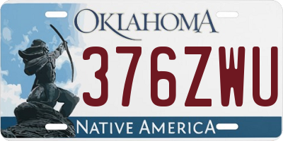 OK license plate 376ZWU