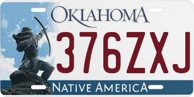 OK license plate 376ZXJ