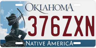 OK license plate 376ZXN