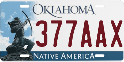 OK license plate 377AAX