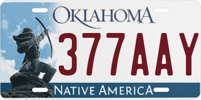 OK license plate 377AAY