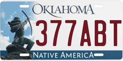 OK license plate 377ABT