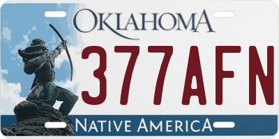 OK license plate 377AFN