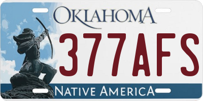 OK license plate 377AFS