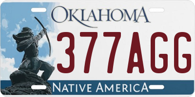 OK license plate 377AGG
