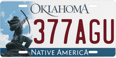 OK license plate 377AGU