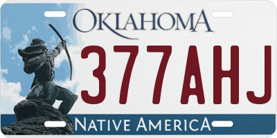 OK license plate 377AHJ