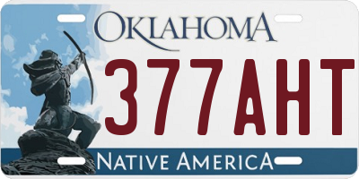 OK license plate 377AHT