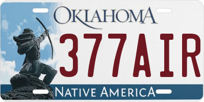 OK license plate 377AIR