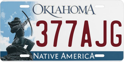 OK license plate 377AJG