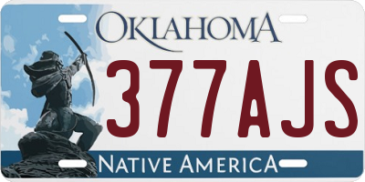OK license plate 377AJS