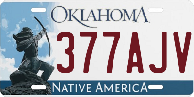 OK license plate 377AJV