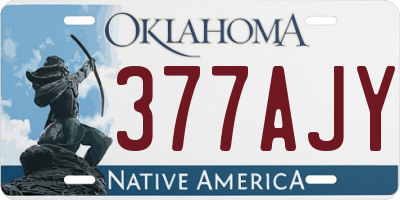 OK license plate 377AJY