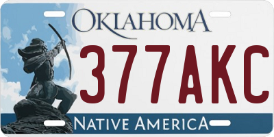 OK license plate 377AKC