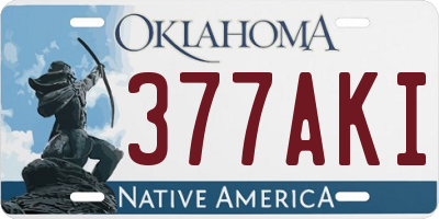 OK license plate 377AKI