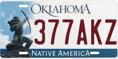OK license plate 377AKZ