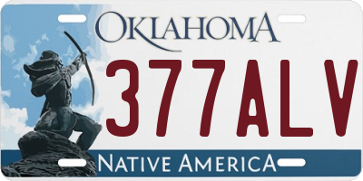 OK license plate 377ALV