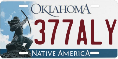 OK license plate 377ALY
