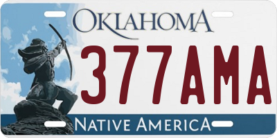 OK license plate 377AMA