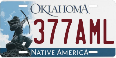 OK license plate 377AML