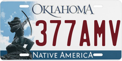 OK license plate 377AMV