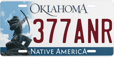 OK license plate 377ANR