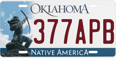 OK license plate 377APB