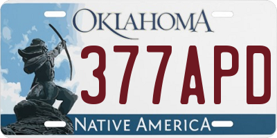 OK license plate 377APD