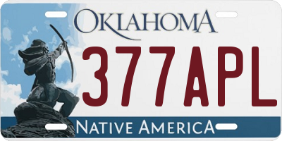 OK license plate 377APL