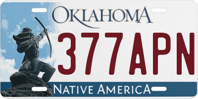 OK license plate 377APN