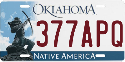 OK license plate 377APQ