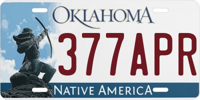 OK license plate 377APR