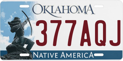 OK license plate 377AQJ