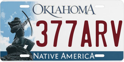 OK license plate 377ARV