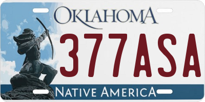 OK license plate 377ASA