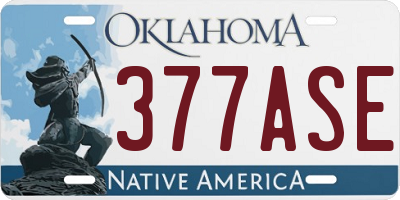 OK license plate 377ASE