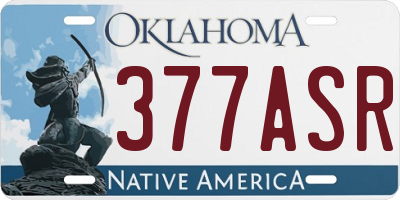 OK license plate 377ASR