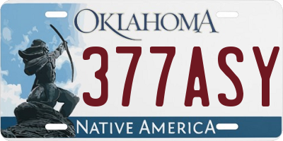 OK license plate 377ASY