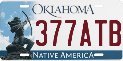 OK license plate 377ATB