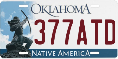 OK license plate 377ATD