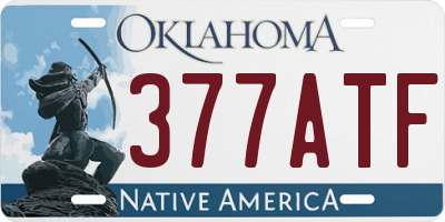 OK license plate 377ATF