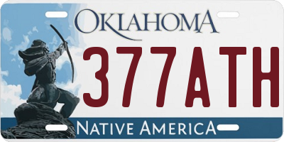 OK license plate 377ATH