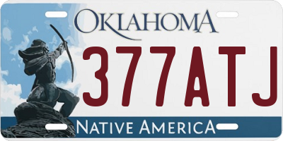 OK license plate 377ATJ