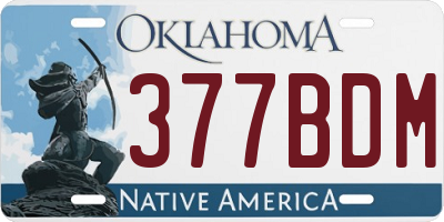 OK license plate 377BDM