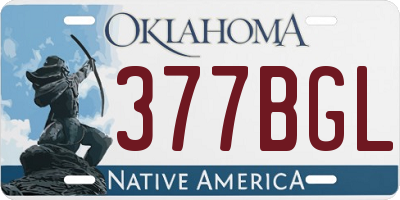 OK license plate 377BGL