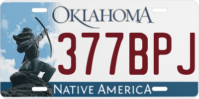 OK license plate 377BPJ